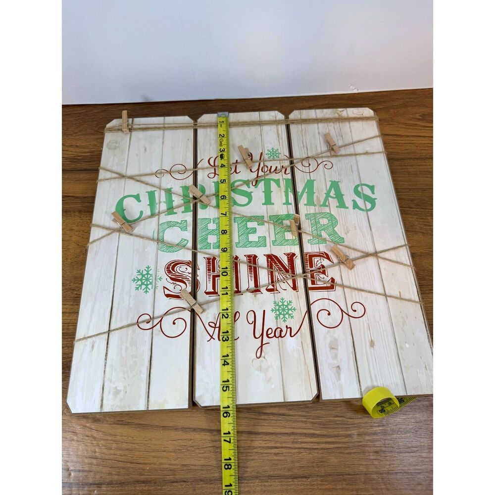 Rustic Christmas Card & Photo Display Board